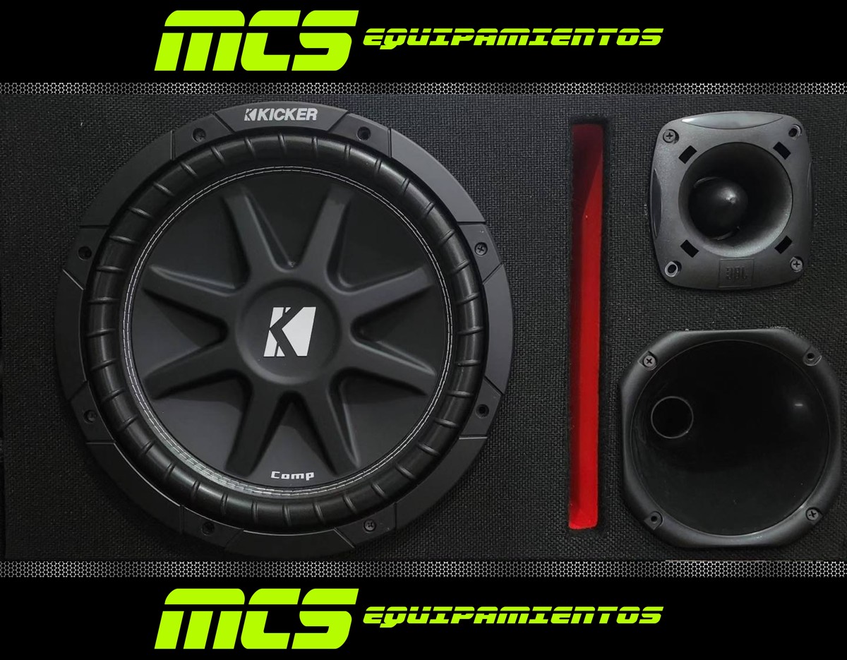 Caja trio con subwoofer KICKER 12