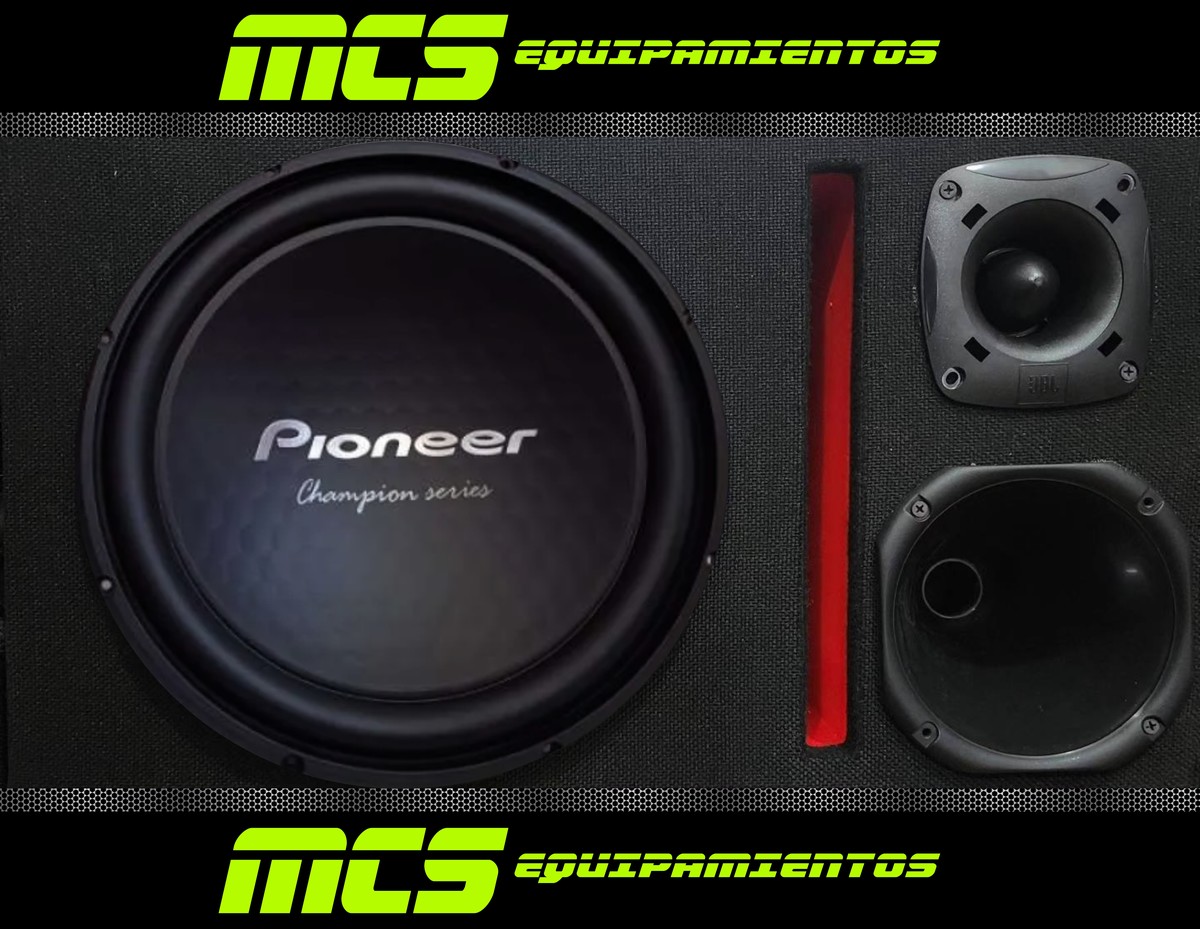 Caja trio con subwoofer PIONEER 12