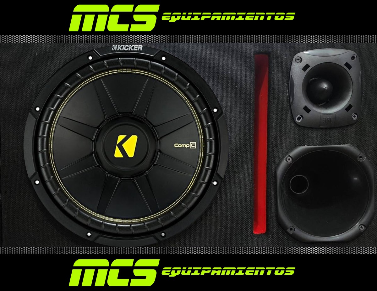 Caja trio con subwoofer KICKER 12