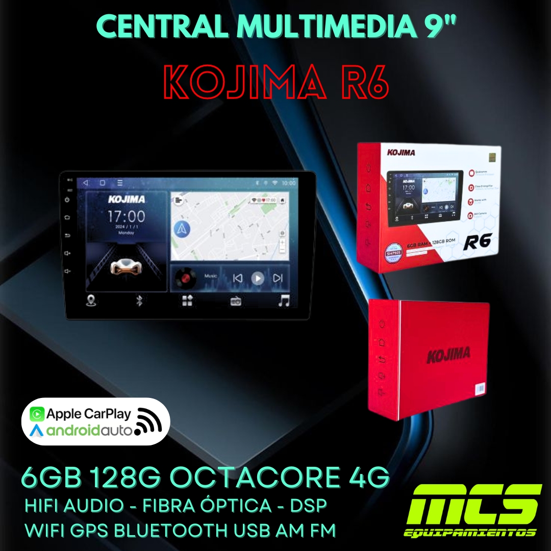 Central multimedia KOJIMA R6 6BG 128GB OCTACORE pantalla 9