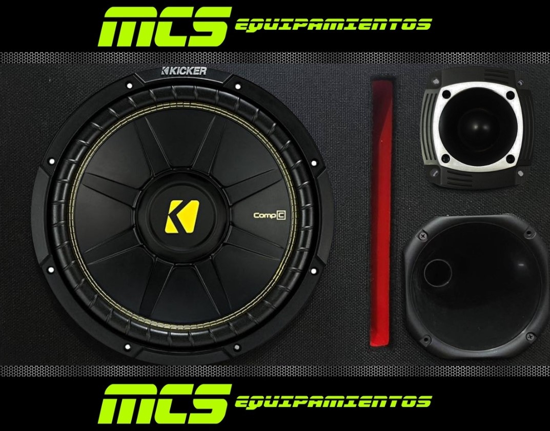 Caja trio con subwoofer KICKER 12