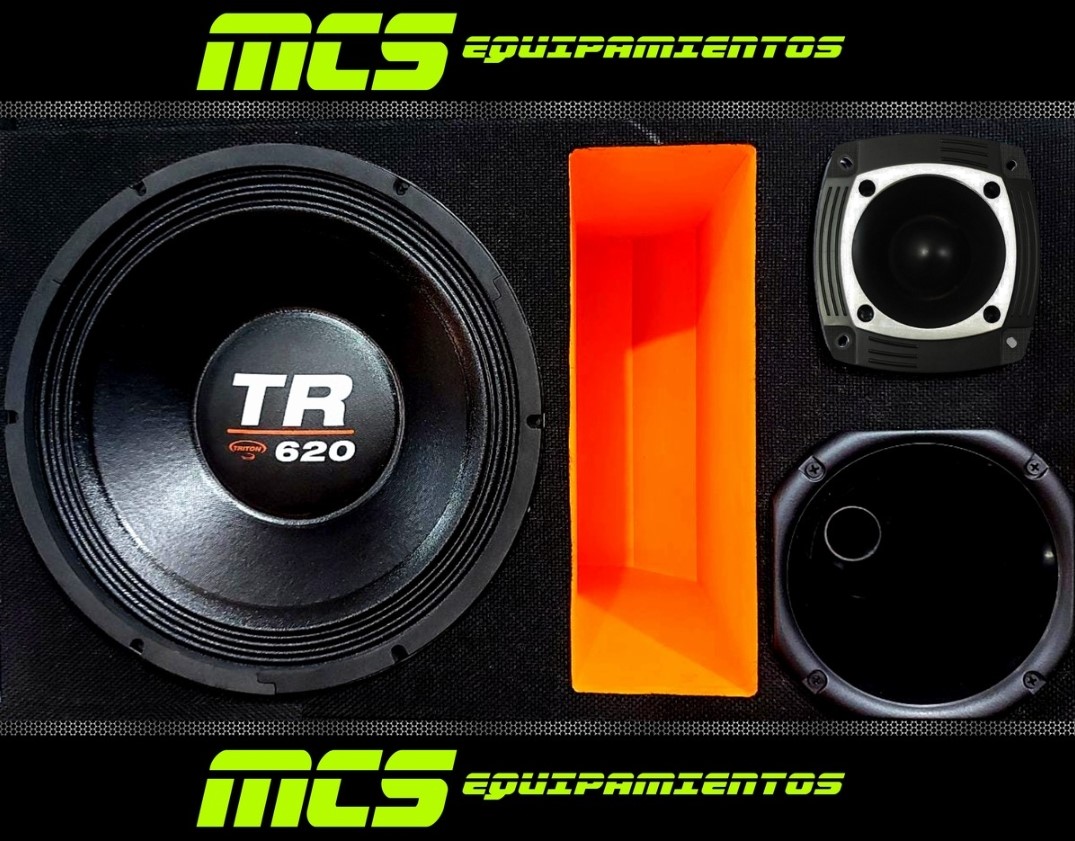 Caja trio con woofer TRITÓN TR620 12" 620RMS / Booster