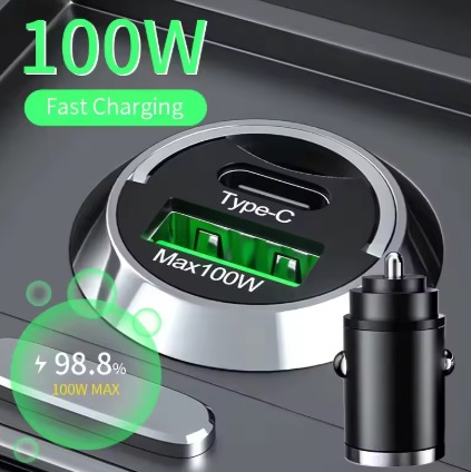  Cargador Super compacto y de carga rápida USB + Tipo C 